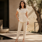 Women's Casual Cap Sleeve Ruched Top