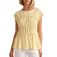 Women's Casual Cap Sleeve Ruched Top