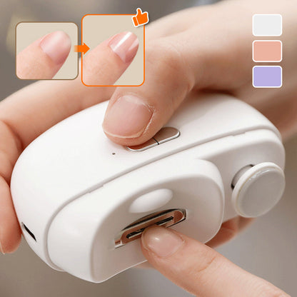 💅⚡ 2-in-1 Electric Automatic Nail Clipper & Polisher – Effortless Trimming, Smoother Edges & Compact Nail Care