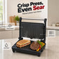 Electric Sandwich Press and Panini Maker with 180-Degree Flat Grill