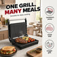 Electric Sandwich Press and Panini Maker with 180-Degree Flat Grill