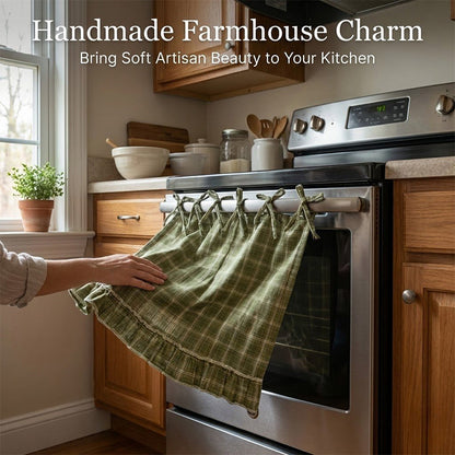 Farmhouse Ruffled Oven Door Skirt