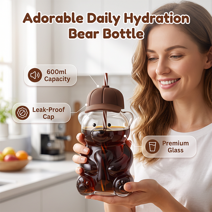 Affordable alternatives to Starbucks Cute Bear Shaped Glass Water Bottle