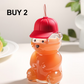 Affordable alternatives to Starbucks Cute Bear Shaped Glass Water Bottle