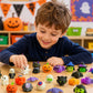 Halloween Squishies Stress Relief Toy Set, Classic Pumpkin/Ghost/Bat Shapes, Super Soft TPR Material with Elastic Squeeze Feel, Washable & Durable, Assorted 24/36/50pcs for Party Favors, Classroom Rewards & Trick-or-Treat