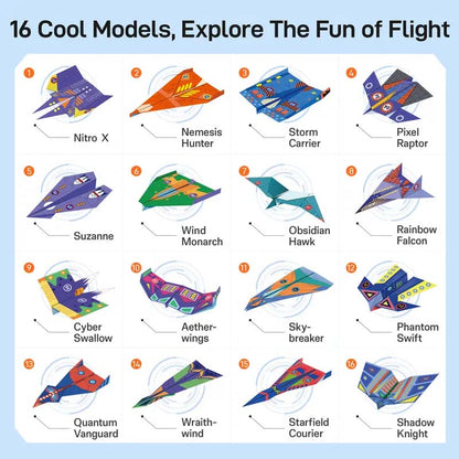 🥳2026 HOT SALE🥳💞50K+ SOLD! ✈️🎨 50% OFF! Creative DIY Paper Airplane Set For Kids – 16 unique designs, pre-scored fold lines make it easy. Premium paper for smooth glides – hours of hands-on fun! 🧒🌟