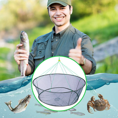 🎣 Collapsible Fishing Lift Net with Retrieval Rope
