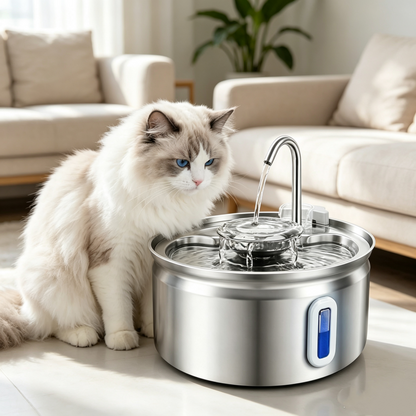 Stainless Steel Pet Water Fountain for Drinking