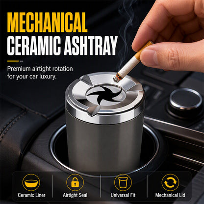 Rotating Car Ashtray with Ceramic Inner Liner