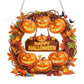 🍂 Autumnal pumpkin wreath with a diamond pattern to hang up – Complete DIY kit