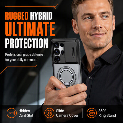 2-in-1 Shockproof Phone Case with Hidden Card Holder