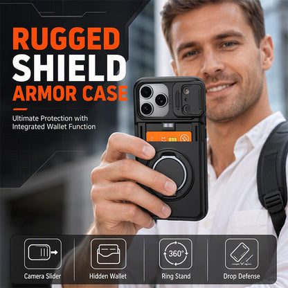 2-in-1 Shockproof IPhone Case with Card Holder