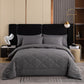 🛏️Winter Essentials - 60% OFF✨ 3-Piece Quilted Comforter Set – Soft Microfiber Duvet with Pillowcases