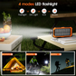 Solar Power Bank with Built-in Cables & Flashlight
