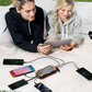 Solar Power Bank with Built-in Cables & Flashlight