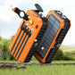 Solar Power Bank with Built-in Cables & Flashlight