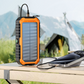 Solar Power Bank with Built-in Cables & Flashlight