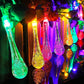 Waterdrop solar lights are ideal for camping, gardens and festive decorations