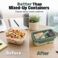 Portioned Microwave Lunch Box with Cutlery Storage