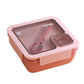 Portioned Microwave Lunch Box with Cutlery Storage