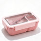 Portioned Microwave Lunch Box with Cutlery Storage