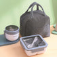 Portioned Microwave Lunch Box with Cutlery Storage