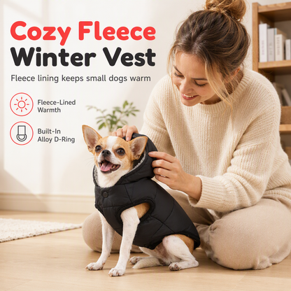🐕 Save 70%! 🧥 Hooded Dog Coat – Fleece‑lined, windproof & built‑in harness ✨