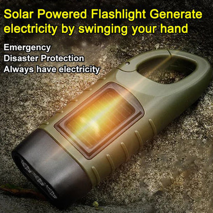 🔦 Solar + Hand-Crank Flashlight | Outdoor Backup