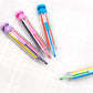 🌈🎨8-colour push-button coloured pencils, free from any chemical ingredients, suitable for children to draw and write with