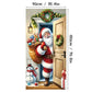 🎅 Christmas Door Cover: Instant Holiday Decor, Santa & Snowman Designs, Fade-Resistant, 90x180cm