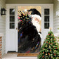 🎅 Christmas Door Cover: Instant Holiday Decor, Santa & Snowman Designs, Fade-Resistant, 90x180cm