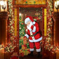 🎅 Christmas Door Cover: Instant Holiday Decor, Santa & Snowman Designs, Fade-Resistant, 90x180cm