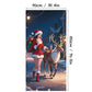 🎅 Christmas Door Cover: Instant Holiday Decor, Santa & Snowman Designs, Fade-Resistant, 90x180cm