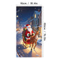 🎅 Christmas Door Cover: Instant Holiday Decor, Santa & Snowman Designs, Fade-Resistant, 90x180cm