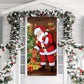 🎅 Christmas Door Cover For Instant Holiday Decor – Fade Resistant, Multi-Scene, Vivid Prints ✨
