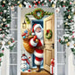 🎅 Christmas Door Cover For Instant Holiday Decor – Fade Resistant, Multi-Scene, Vivid Prints ✨