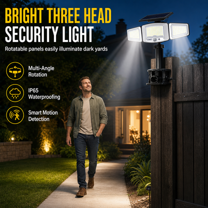 💡Solar 3-Head Motion Sensor Light