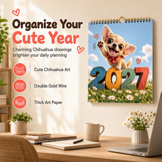 Chihuahua 12 Month Wall Calendar