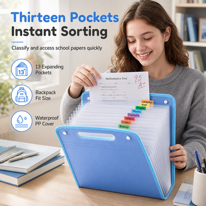 Large Capacity A4 Vertical Accordion File Folder