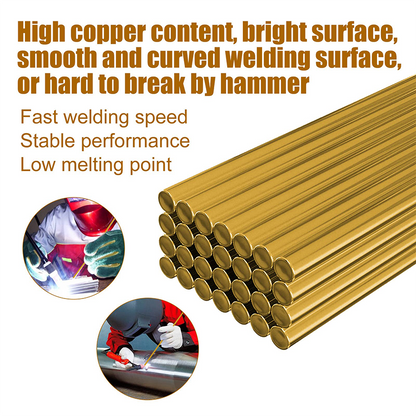 Universal Brass Brazing Rods for Metalwork (10-Pieces)