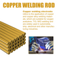 Universal Brass Brazing Rods for Metalwork (10-Pieces)