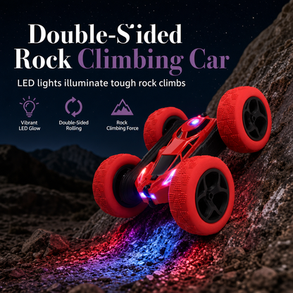🎄The Best Gift🎁Remote Control Double-Sided Tumbling Stunt Car Rotating Toy