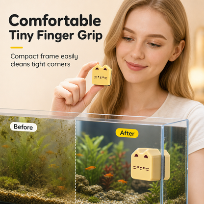 Double-Sided Magnetic Aquarium Glass Cleaner