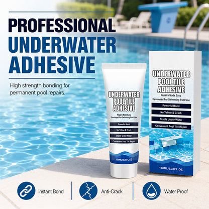 🥳2026 HOT SALE🥳💞50K+ SOLD! 💧🔧 50% OFF! High Strength Underwater Pool Tile Adhesive – bonds instantly underwater, no draining or pro help needed. Waterproof, crack-resistant & durable. Fix pool tiles fast! 🛡️✅
