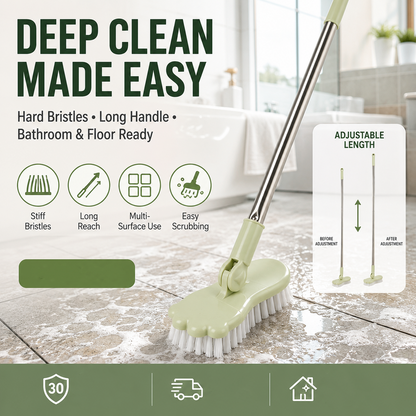 Stiff Bristle Long Handle Floor Scrub Brush
