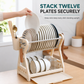 ⏰ Multi-Layer Steel Dish Drying Rack – Vertical Storage, Drip Tray, Tool-Free Install ✨