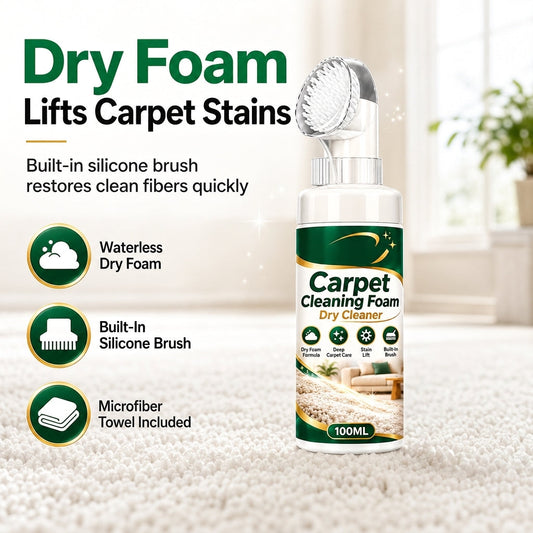 Household Carpet and Sofa Cleaning Foam Spray Set 100ml Stain and Dust Remover with Towel