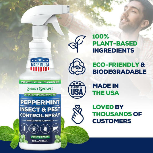 👍Natural Peppermint Oil Insect and Pest Spray🪳🦟 –Maximum Strength - Safe Scent Formula for Home & Garden