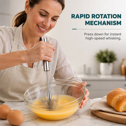 Automatic Stainless Steel Egg Whisk