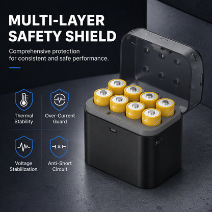 8-Slot AA Battery Charger with Independent Charging Channels